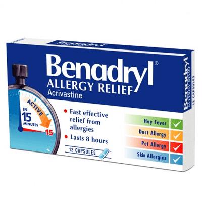 Benadryl Allergy Relief Capsules (12) *P*