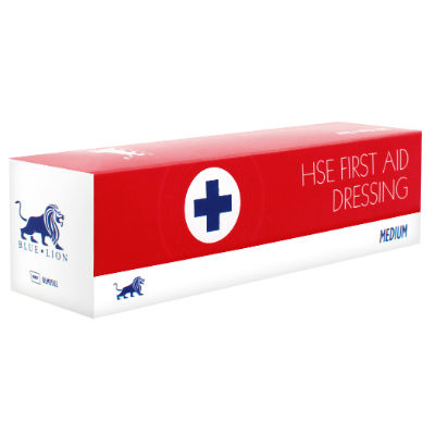 HSE First Aid Dressing - 12cm x 12cm - Medium - Boxed