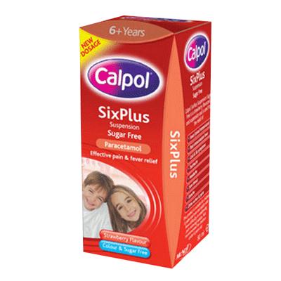 Calpol 6 Plus Colour & Sugar Free Suspension - 100ml *P*