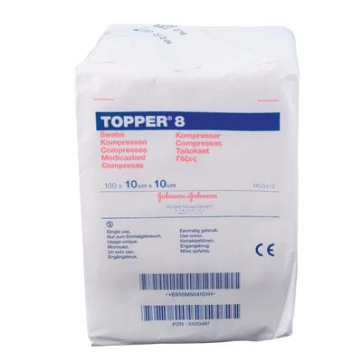 Topper 8 Swabs - 10cm x 10cm (100)