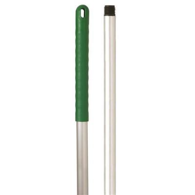 Silver Mop Handle with Green Grip