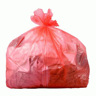 Dissolvable Strip Laundry Bags – Clear Red (50)