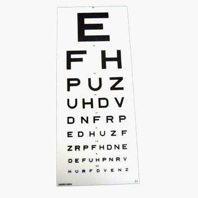 Eye Test Chart - Snellen 6 Metre - EFH - DVLA
