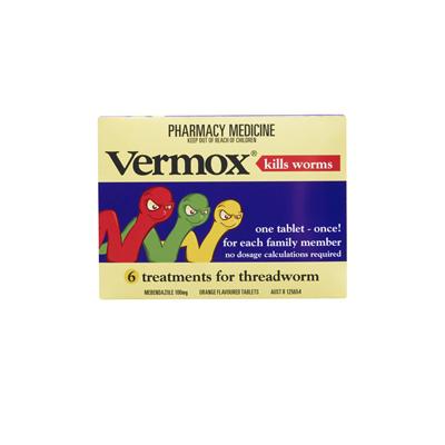 Vermox Tablets - 100mg (6) *POM*