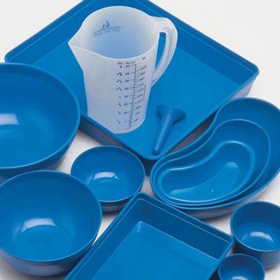 Blue Polypropylene Kidney Dish - 15cm / 6 inch