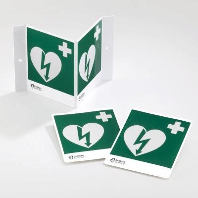 Hi-Visibility 3D AED Wall Sign Kit - Green