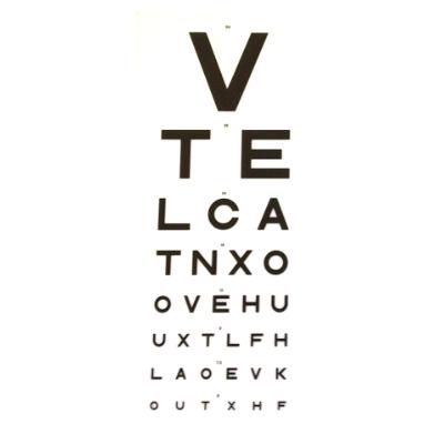 3m VTE Direct Eye Test Chart - DVLA 7.5
