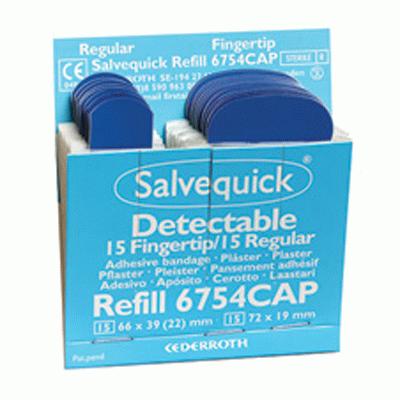 Cederroth Salvequick Blue Detectable Plaster Refill (6 x 30)