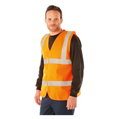 Hi-Visibility Orange Waistcoat - 2 Band - Fire Warden - MED