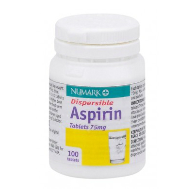 Aspirin Dispersable Tabs - 75mg (100) *P*