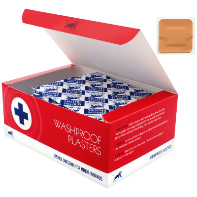 Washproof Plasters - 3.8cm x 3.8cm (100)