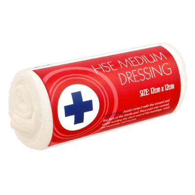 HSE First Aid Dressing - 12cm x 12cm - Medium