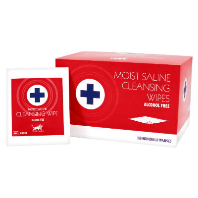 Moist Saline Cleansing Wipes (100)