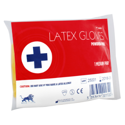 Powder Free Latex Gloves  - Medium - Pair