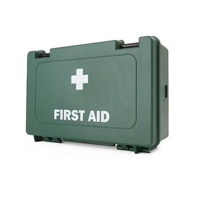BS 8599-1:2019 Compliant Small Catering First Aid Kit in Standard Green Box
