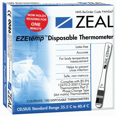 Ezetemp Thermometer - Disposable (10)