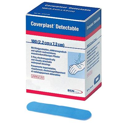 Coverplast Blue Detectable Plasters - 7.2cm x 2.2cm (100)