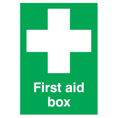 First Aid Box Sign - 210mm x 148mm - Self-Adhesive