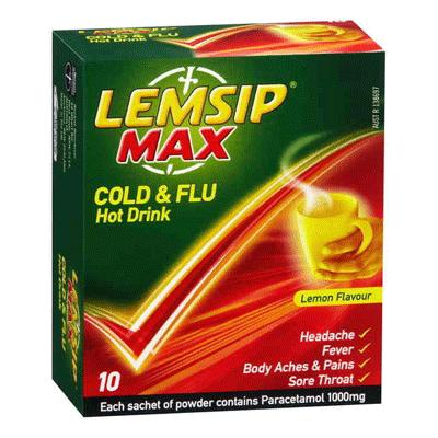 Lemsip Max Flu Sachets - Lemon (10)
