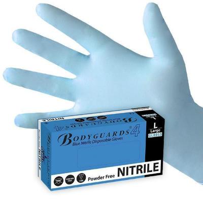 Bodyguard Powder Free Blue Nitrile Gloves - Large (10 x 100)