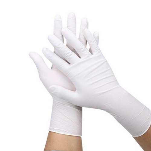 Powder Free White Nitrile Gloves - Medium (100)