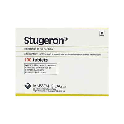 Stugeron Tablets - 15mg (100) *P*