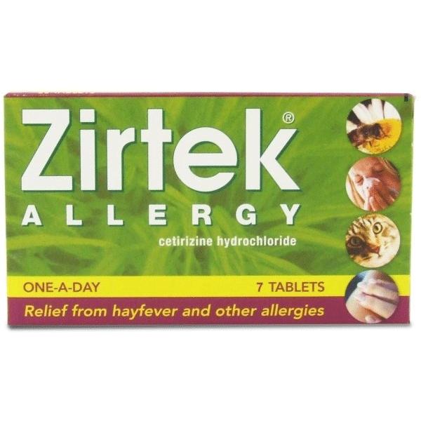 Zirtek Allergy Relief Tabs - 10mg (7)