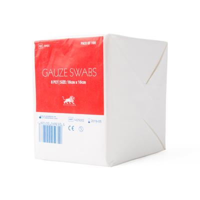 Gauze Swabs - 8ply - 10cm x 10cm (100)